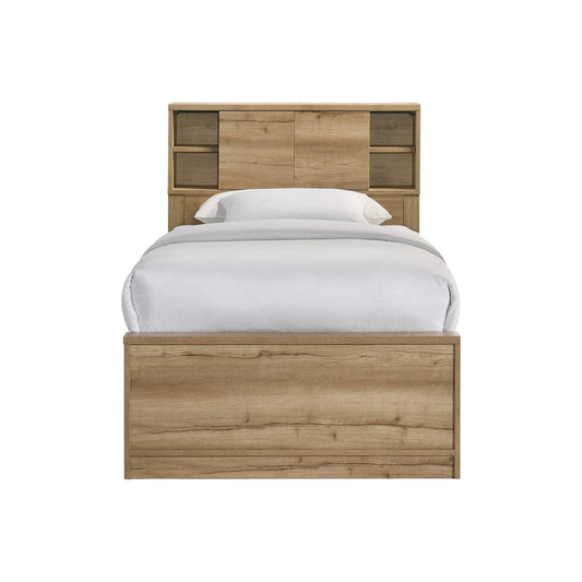 Intercon Furniture - Vega Twin Bookcase Bed in Natural Oak Melamine - VG-BR-2240T-NNM-C view 2