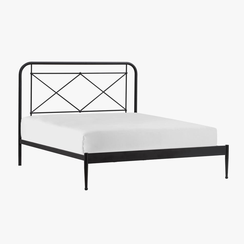 Intercon Furniture - Vintage Queen Metal Bed in Matte - MB-BR-VINQEN-MTE-C view 4