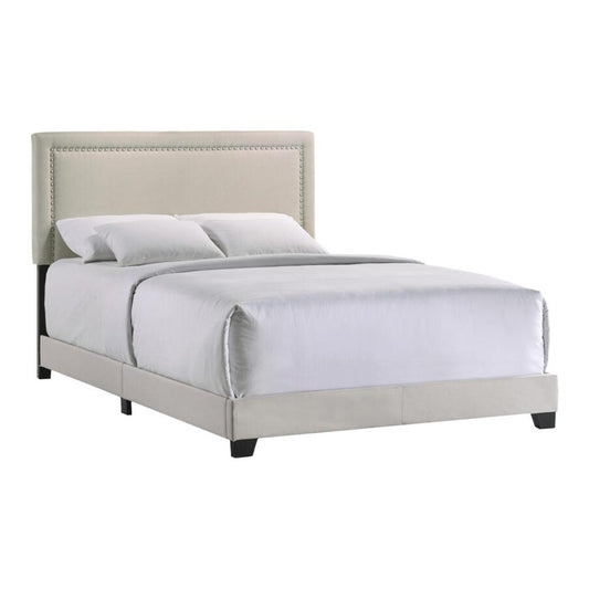 Intercon Furniture - Zion Queen UPH Bed - UB-BR-ZONQEN-FOG-C veiw 1