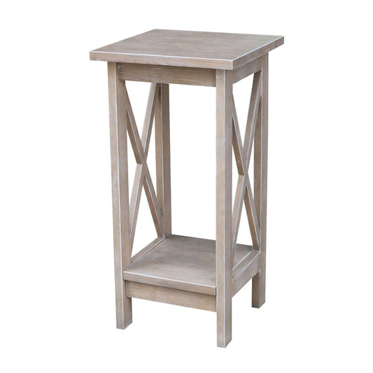 International Concepts - 24in X-Sided Plant Stand in Washed Gray Taupe Finish - OT09-3071X view 1