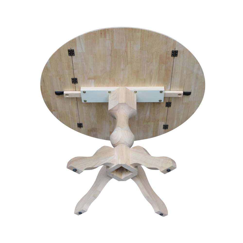International Concepts - 42in Round Dual Drop Leaf Ped Table - 30.3inH - K-42DPT-11B view 6