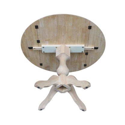 International Concepts - 42in Round Dual Drop Leaf Ped Table - 30.3inH - K-42DPT-11B view 6