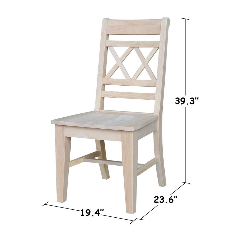 International Concepts - Canyon Double X- Back Chair (Set of 2) - C-47P view 3