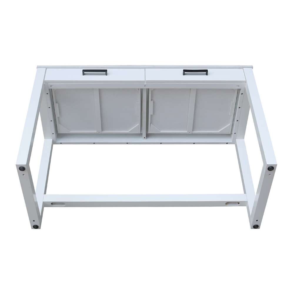 International Concepts - Carson Desk with 2 Drawers in Chalk/White Finish - OF128-71 view 9