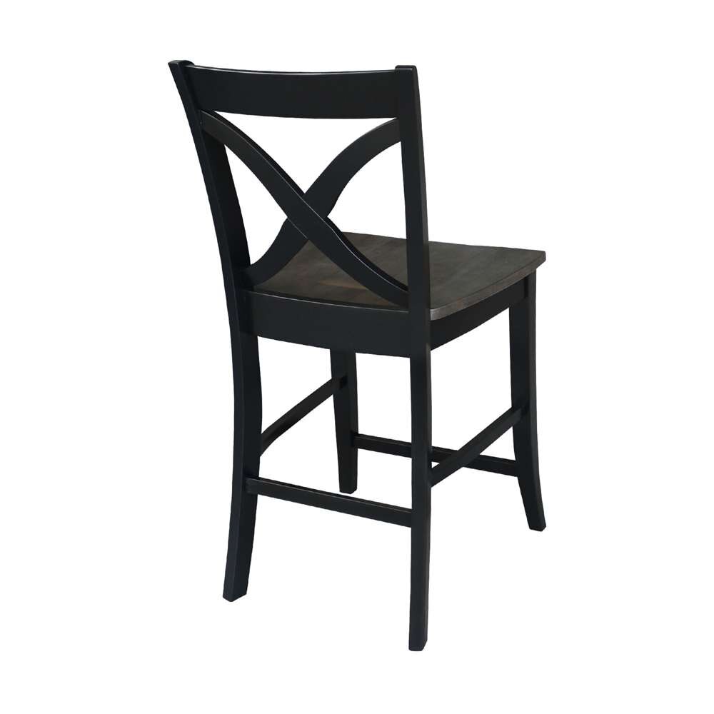 International Concepts - Cosmo Counter Height Stool - 24inSH in Coal Finish - S75-142 view 2
