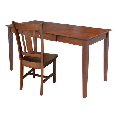 International Concepts - Desk with Drawer - Larger Size and Chair in Espresso Finish in Espresso Finish - K-581-42-10 view 1