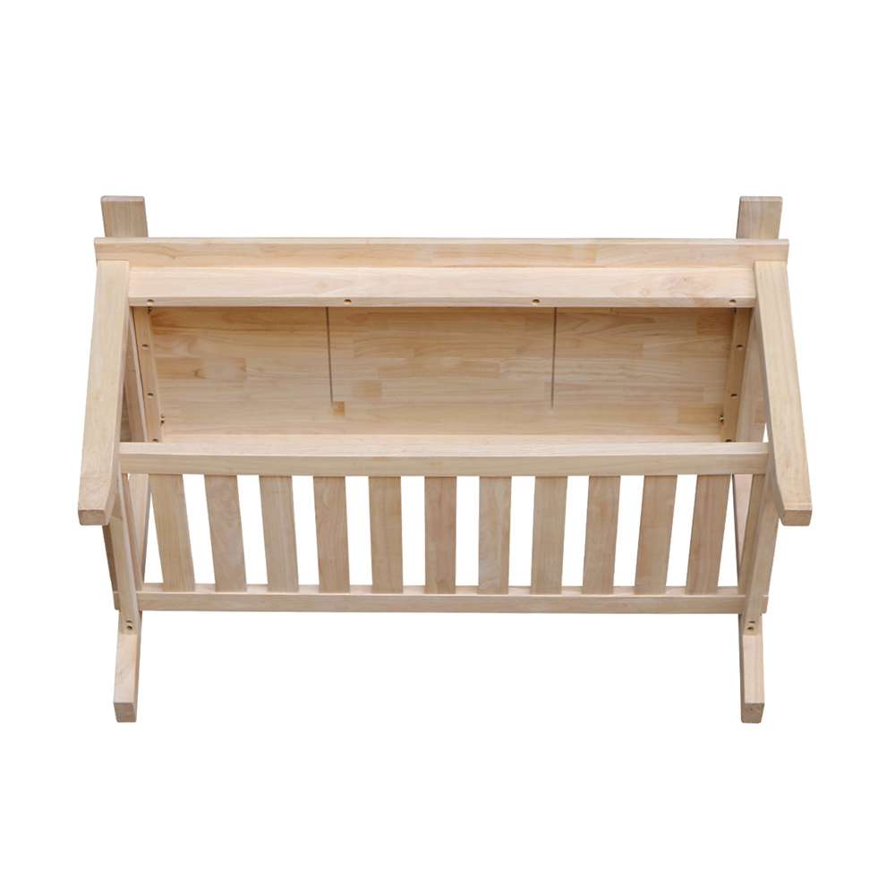 International Concepts - Double X-Back Bench with Arms and Shelf - BE-1 view 7