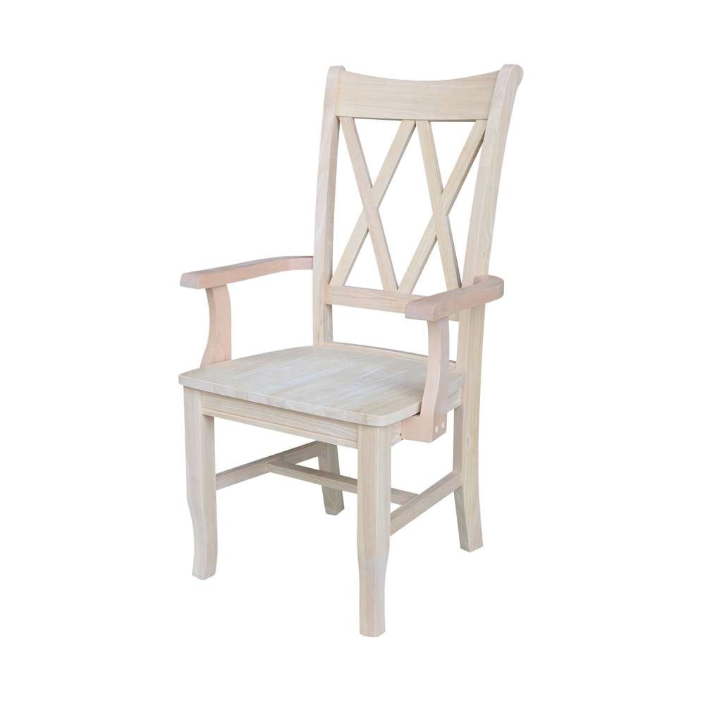 International Concepts - Double X-Back Chair with Arms - CI-20A view 1