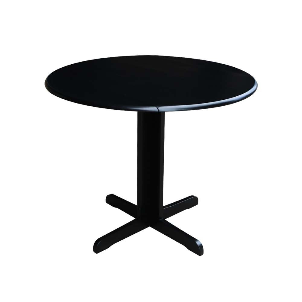 International Concepts - Dual Drop Leaf Table - 36in in Black Finish - T46-36RP view 1
