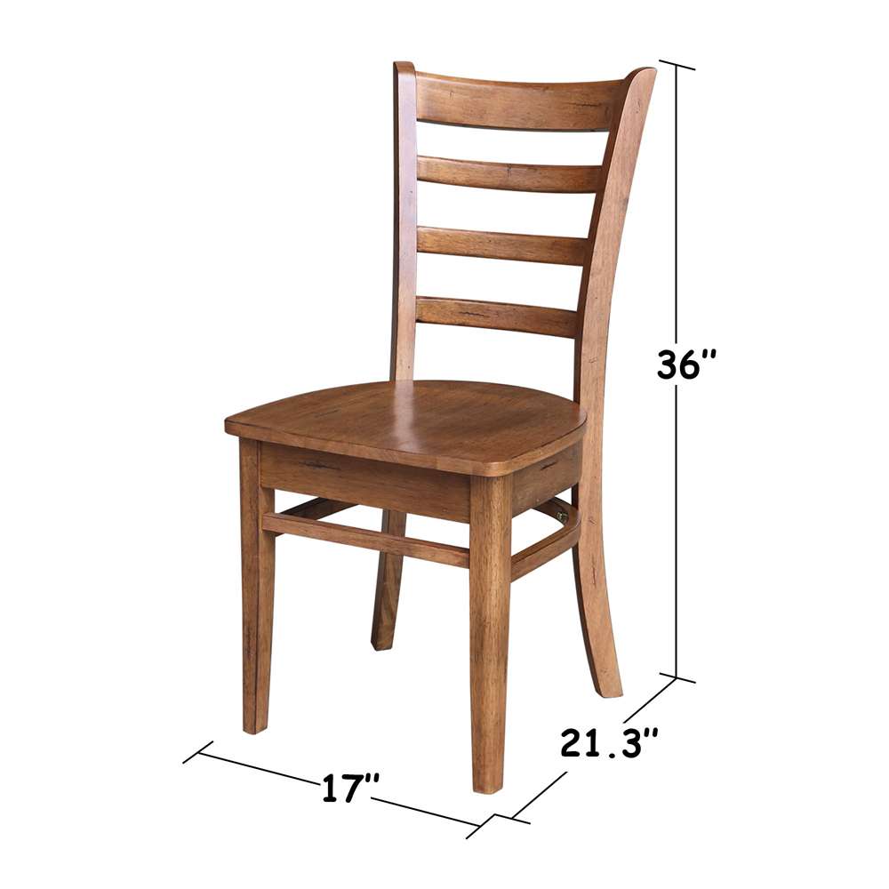 International Concepts - Emily Side Chair in Distressed Oak Finish (Set of 2) - C42-617P view 3