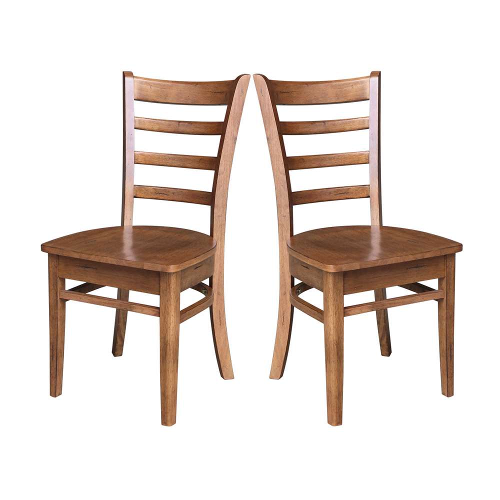 International Concepts - Emily Side Chair in Distressed Oak Finish (Set of 2) - C42-617P view 8