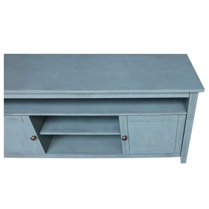International Concepts - Entertainment / Tv Stand with 2 Doors in Ocean Blue - Antique Rubbed Finish - TV32-51 view 8