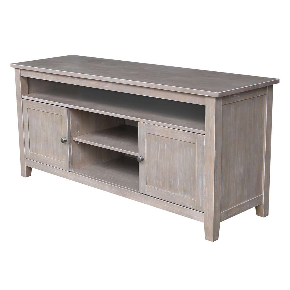 International Concepts - Entertainment / Tv Stand with 2 Doors in Washed Gray Taupe Finish - TV09-51 view 1