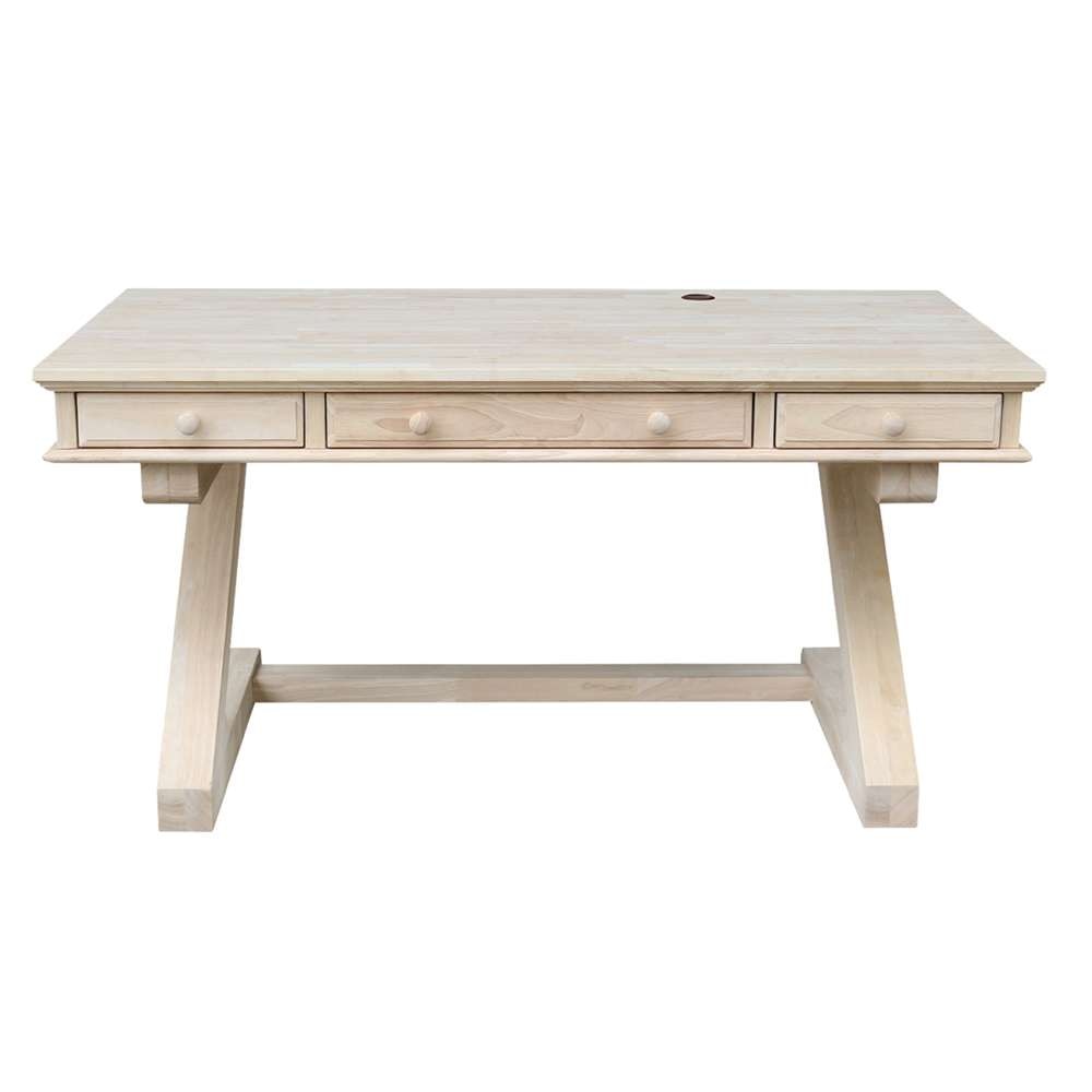 International Concepts - Executive Desk with Zosiac Base - K-OF64T-64Z-C10 view 1
