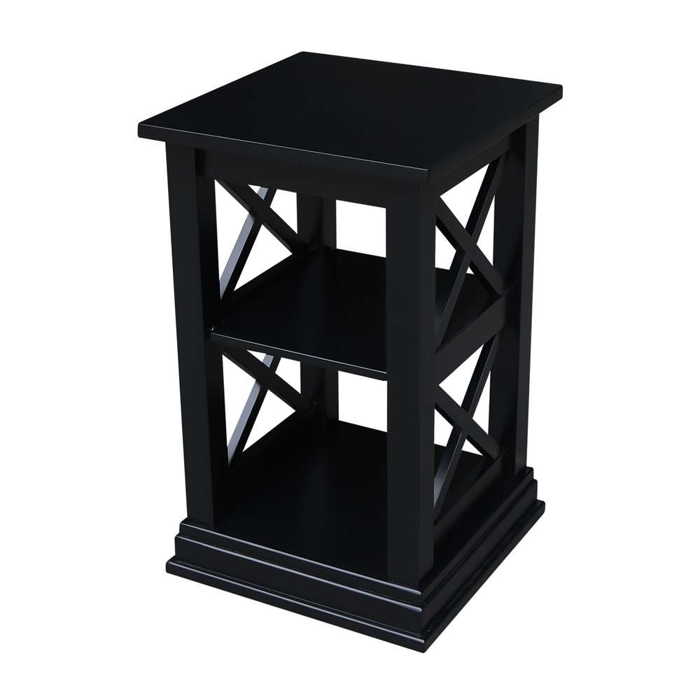 International Concepts - Hampton Accent Table with Shelves in Black Finish - OT46-70A view 1
