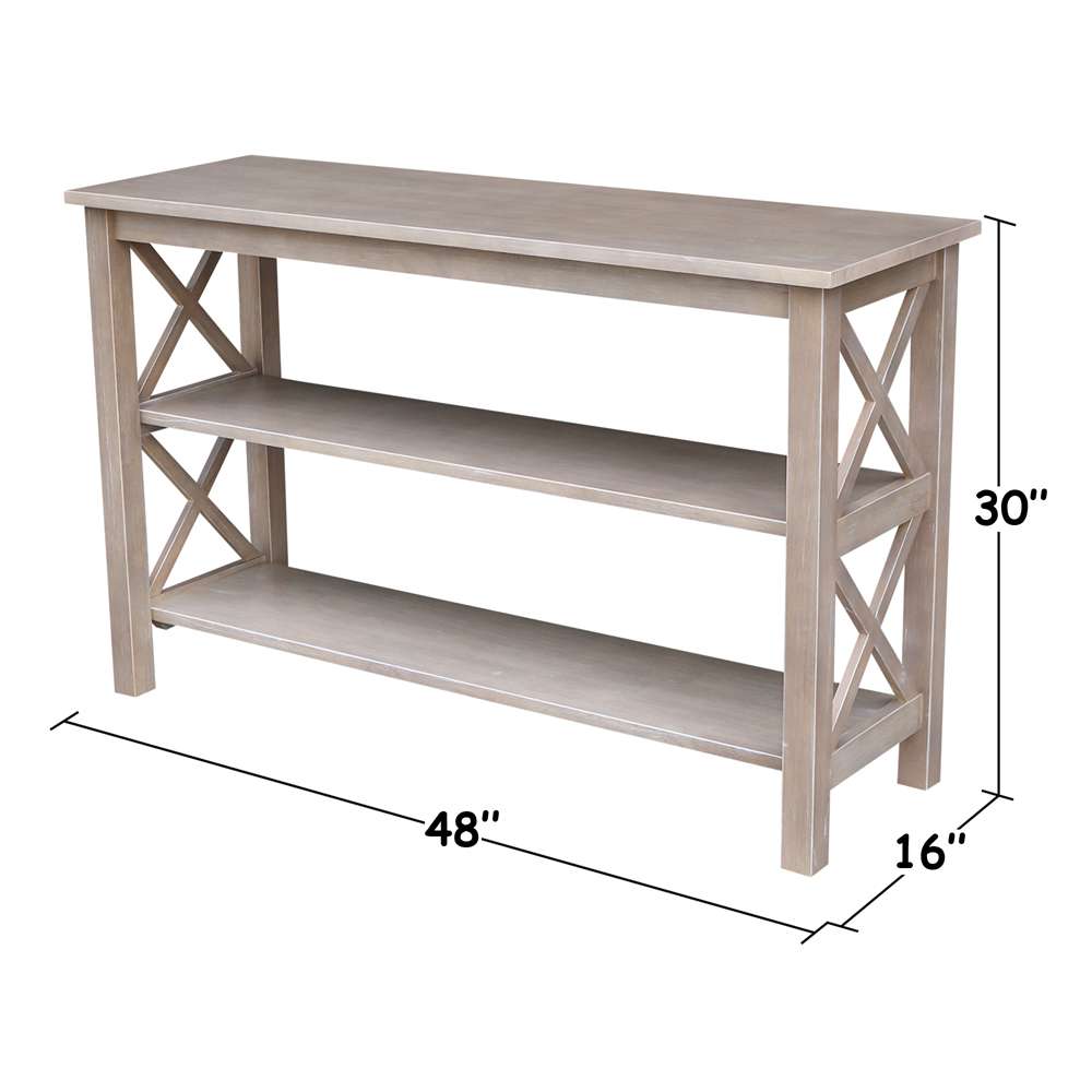 International Concepts - Hampton Console Table in Washed Gray Taupe Finish - OT09-70S view 2