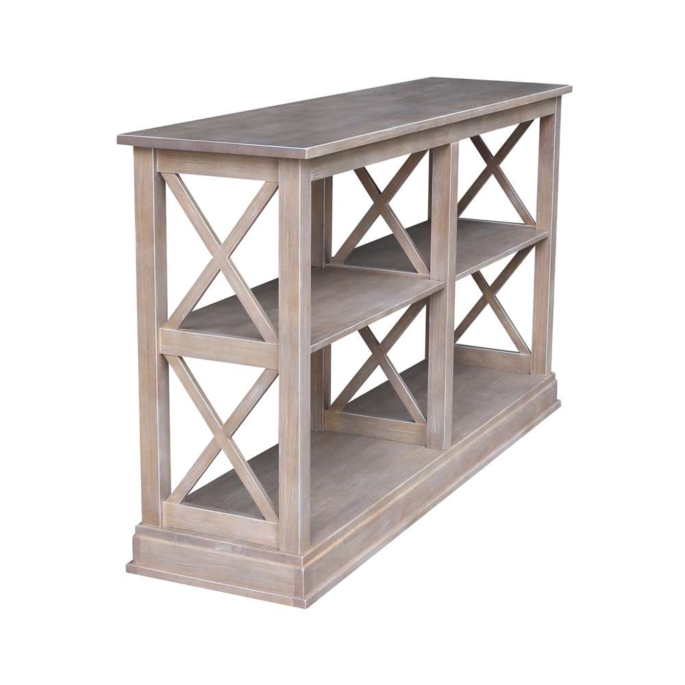 International Concepts - Hampton Sofa - Server Table with Shelves in Washed Gray Taupe Finish - OT09-70SL view 4