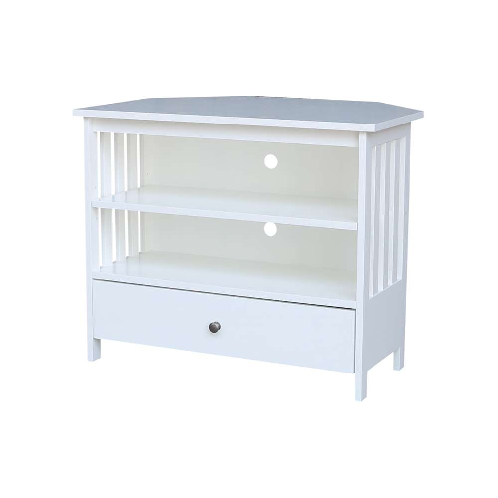 International Concepts - Mission Corner Tv Stand in White Finish - TV08-27 view 1