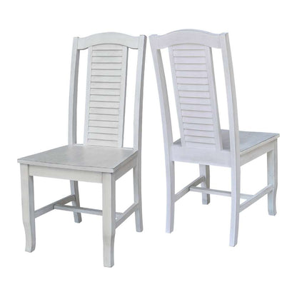 International Concepts - Seaside Chair in Chalk - Antiqued Finish (Set of 2) - C28-45P view 4