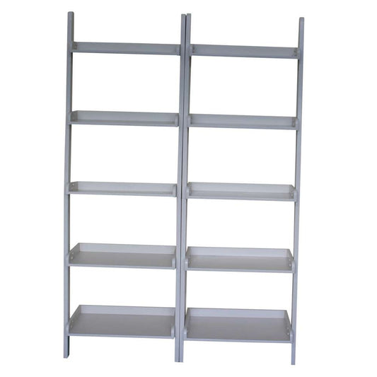 International Concepts (Set of 2 Pcs) - Lean To Shelf Units, with 5 Shelves in White Finish - K-SH69-2660-2 view 1