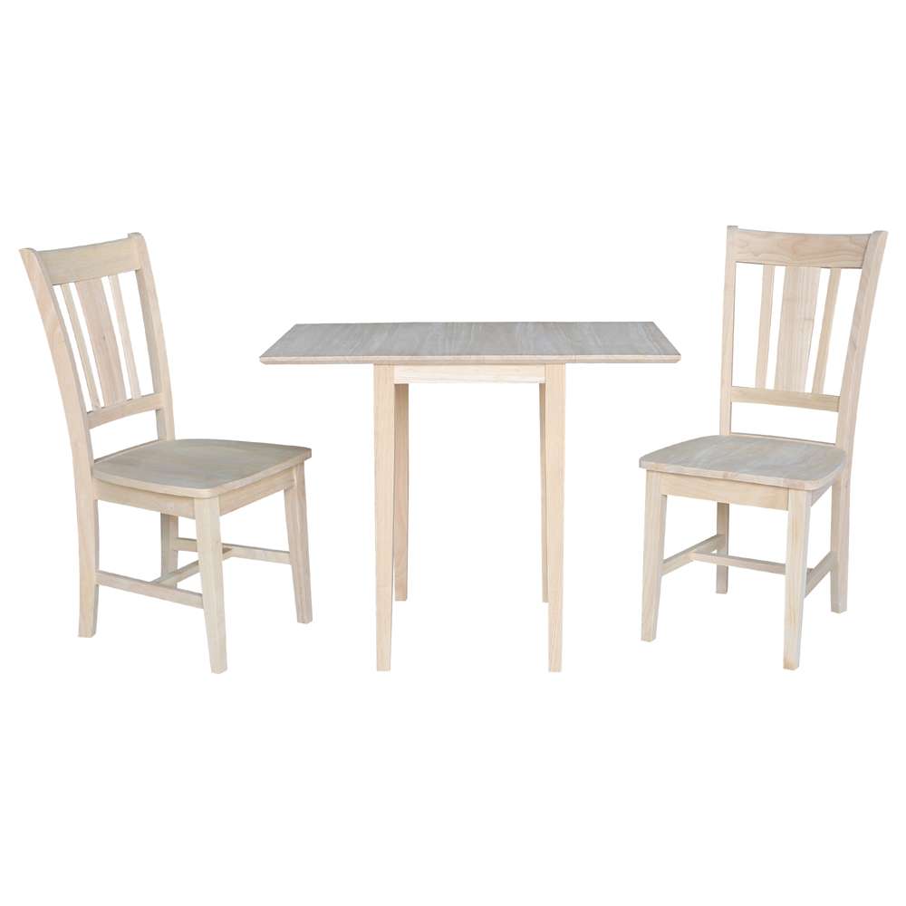 International Concepts (Set of 3 Pcs) - Small Drop Leaf Table with 2 San Remo Chairs - K-2236D-C10P view 1