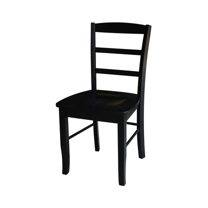 International Concepts - (Set of 5 Pcs) 42in Dual Drop Leaf Table with 4 RTA Chairs in Natural Finish - K01-42DP-C46-2-4 view 2