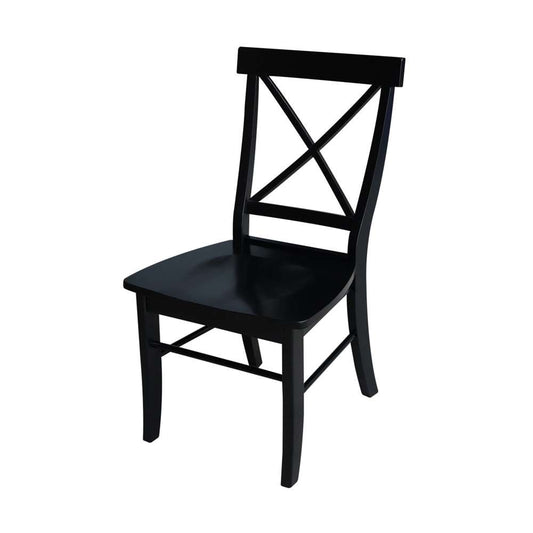 International Concepts - (Set of 5 Pcs) 42in Dual Drop Leaf Table with 4 RTA Chairs in Oak Finish - K04-42DP-C46-613-4 view 2