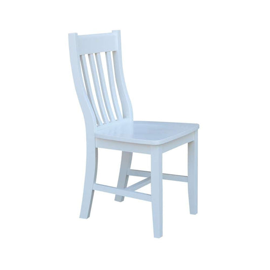 International Concepts - (Set of 5 Pcs) 42in Dual Drop Leaf Table with 4 RTA Chairs in White / Natural Finish - K02-42DP-C08-61-4 view 2