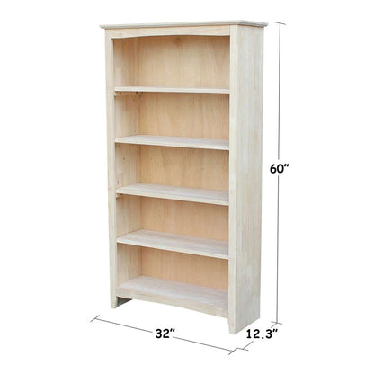 International Concepts - Shaker Bookcase - 60inH - SH-3226A view 3