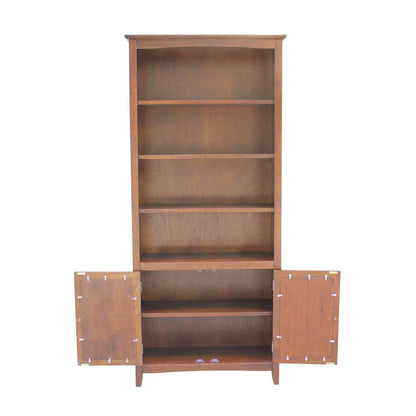 International Concepts - Shaker Bookcase - 72inH with 2 Lower Doors in Espresso Finish in Espresso Finish - K581-SH-3227A-SH-322D view 4