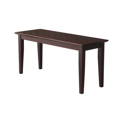International Concepts - Shaker Styled Bench (RTA) in Rich Mocha Finish - BE15-39 view 1