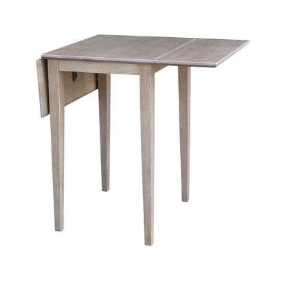 International Concepts - Small Dropleaf Table in Washed Gray Taupe Finish - T09-2236D view 6