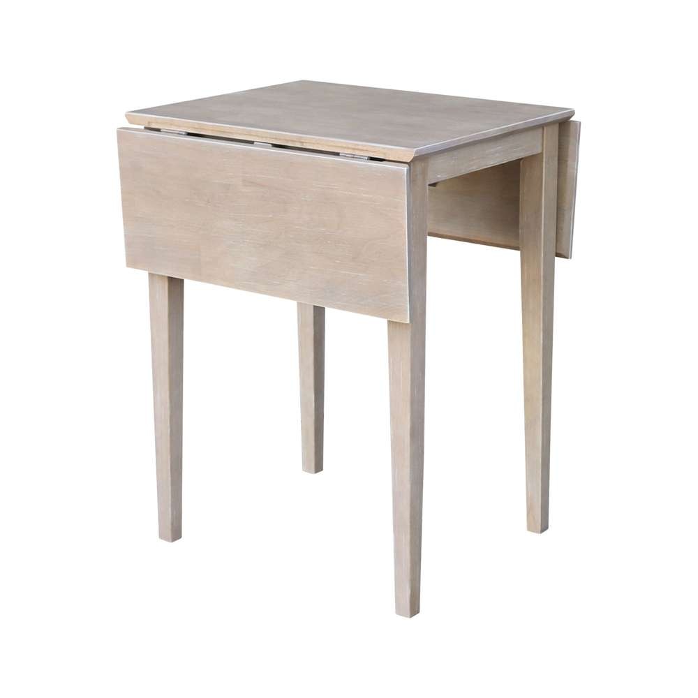 International Concepts - Small Dropleaf Table in Washed Gray Taupe Finish - T09-2236D view 8