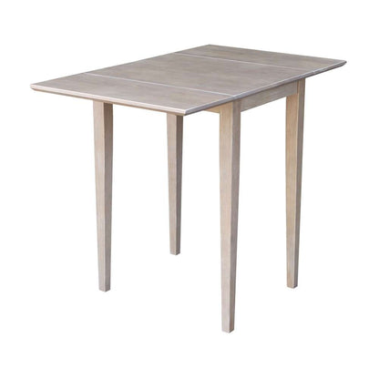 International Concepts - Small Dropleaf Table in Washed Gray Taupe Finish - T09-2236D view 9