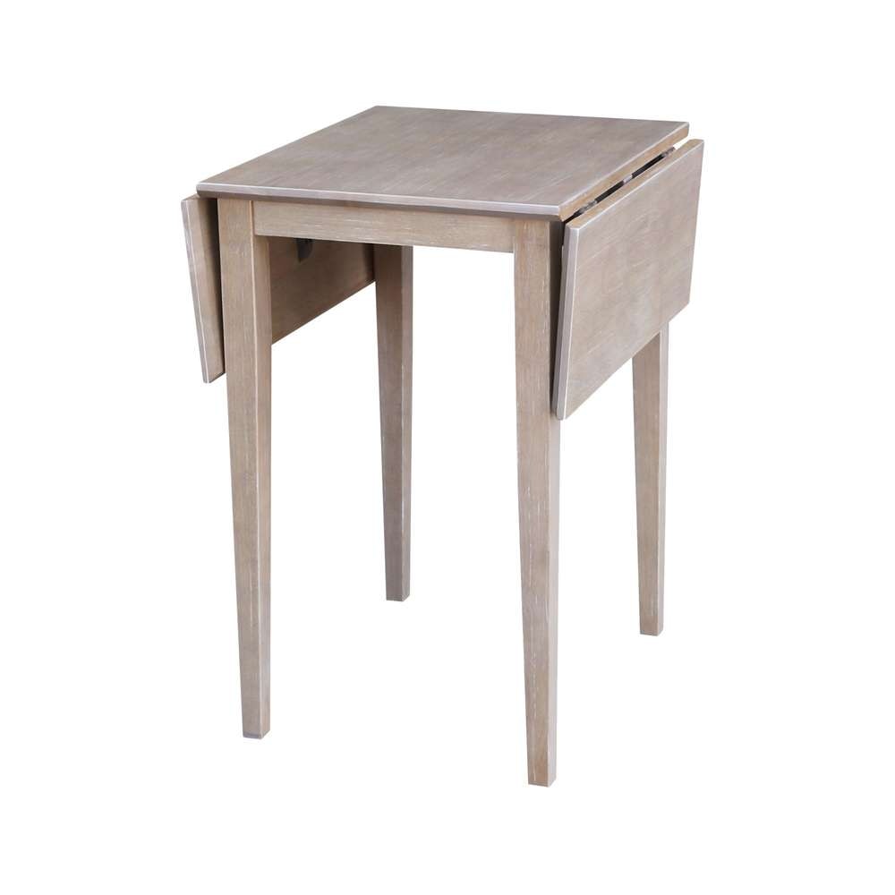 International Concepts - Small Dropleaf Table in Washed Gray Taupe Finish - T09-2236D view 10