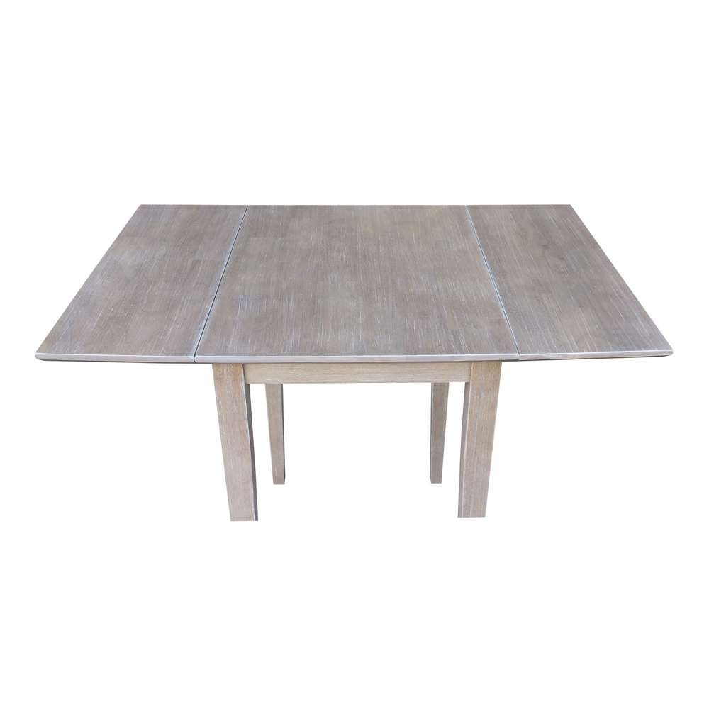 International Concepts - Small Dropleaf Table in Washed Gray Taupe Finish - T09-2236D view 12