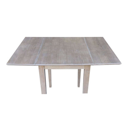 International Concepts - Small Dropleaf Table in Washed Gray Taupe Finish - T09-2236D view 12