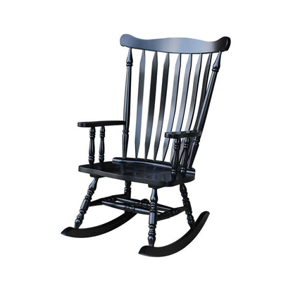 International Concepts - Solid Wood Rocker (RTA) in Antique Black Finish - R37-120 view 1