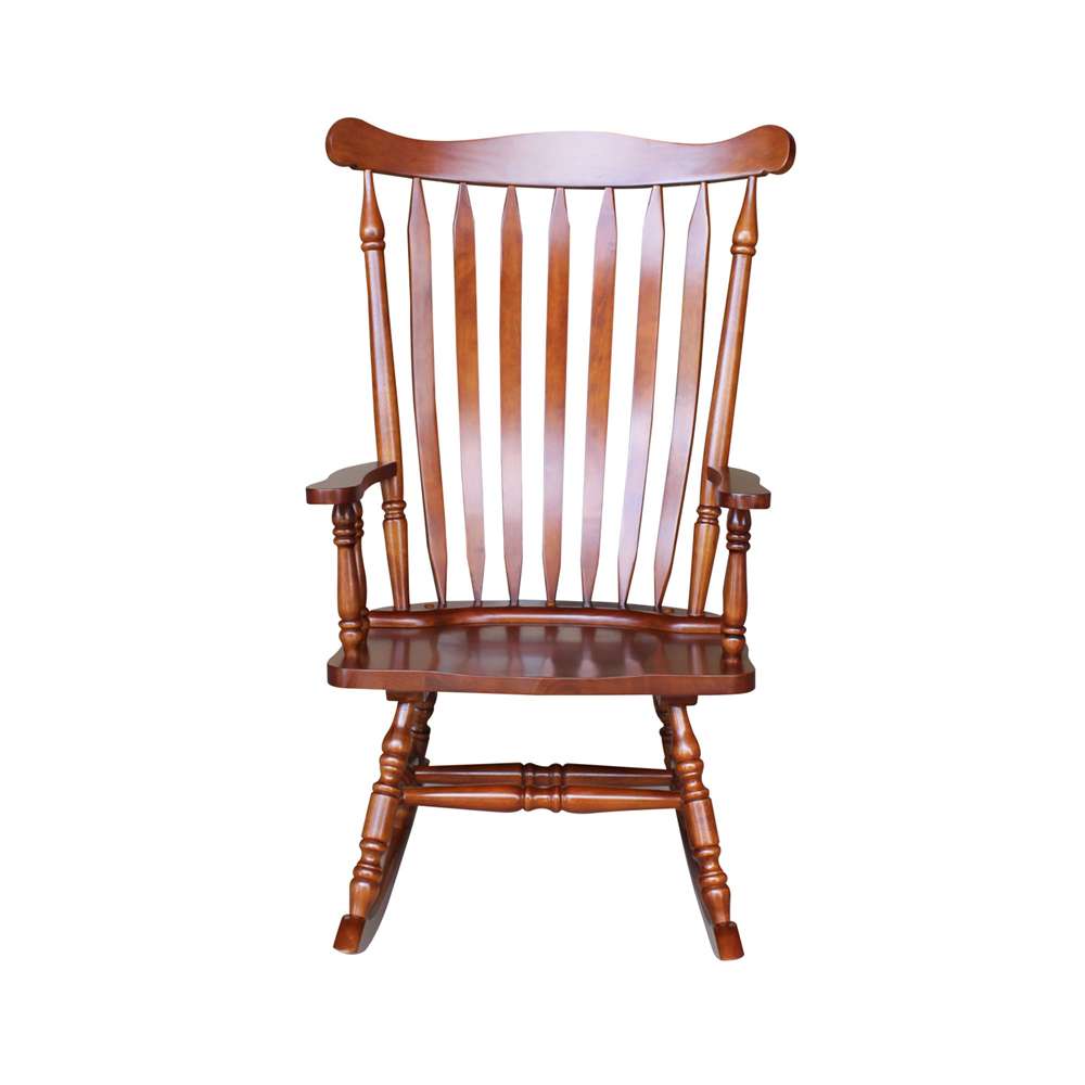 International Concepts - Solid Wood Rocker (RTA) in Cherry Finish - R06-120 view 6