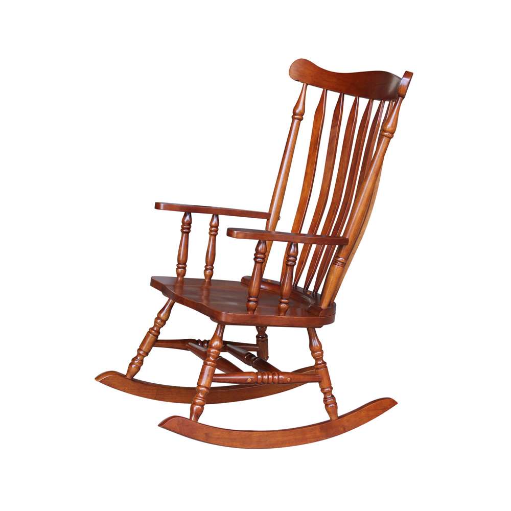 International Concepts - Solid Wood Rocker (RTA) in Cherry Finish - R06-120 view 7