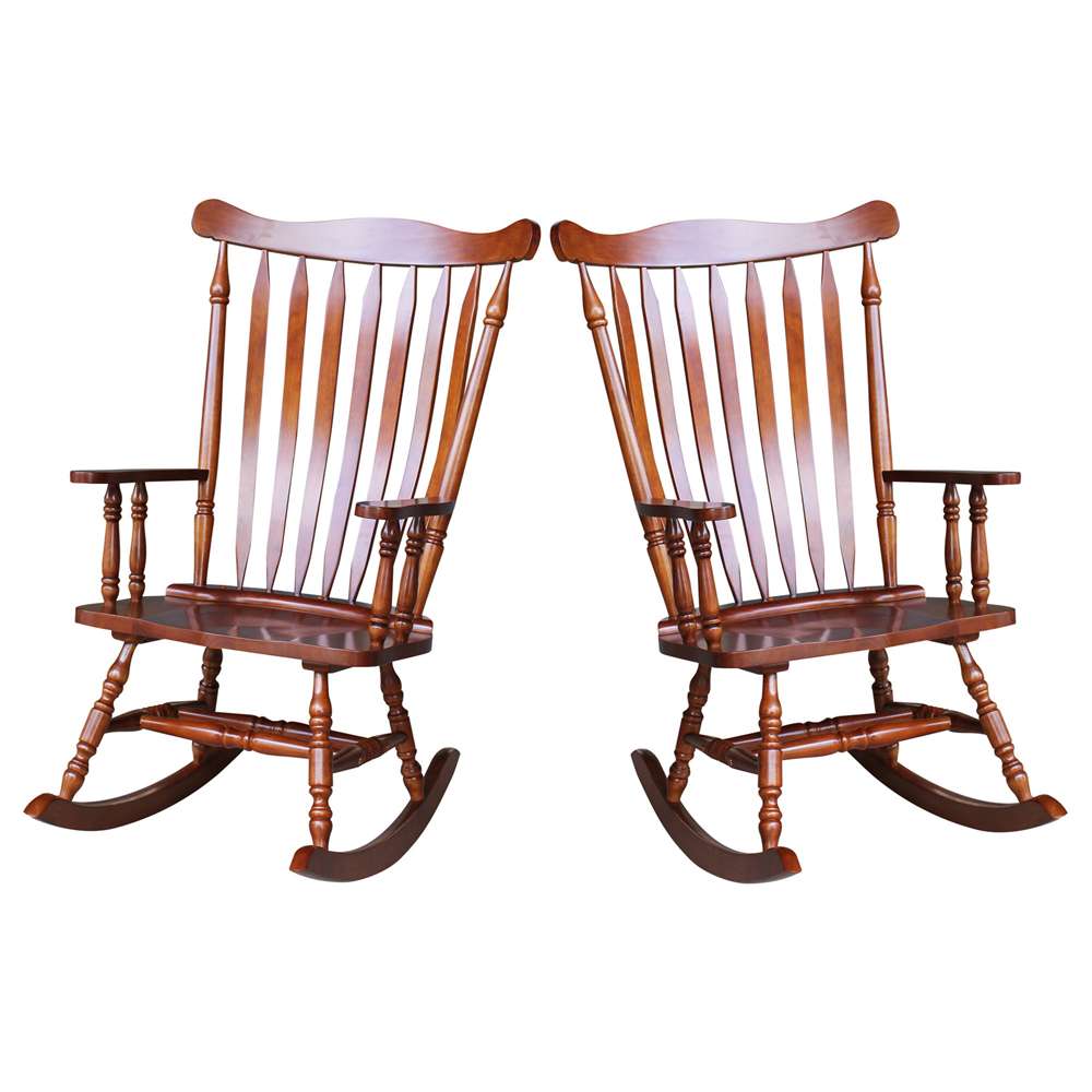 International Concepts - Solid Wood Rocker (RTA) in Cherry Finish - R06-120 view 8