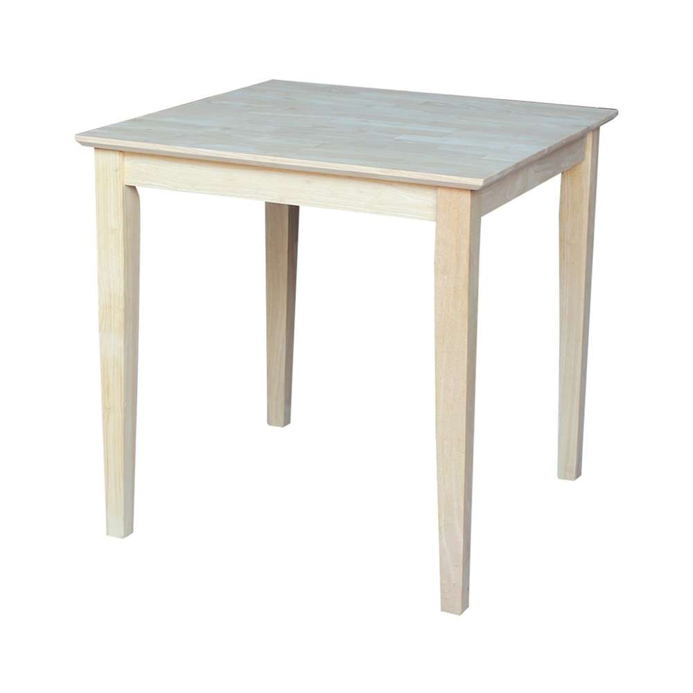 International Concepts - Solid Wood Top Table - Shaker Legs - K-3030-30S view 1