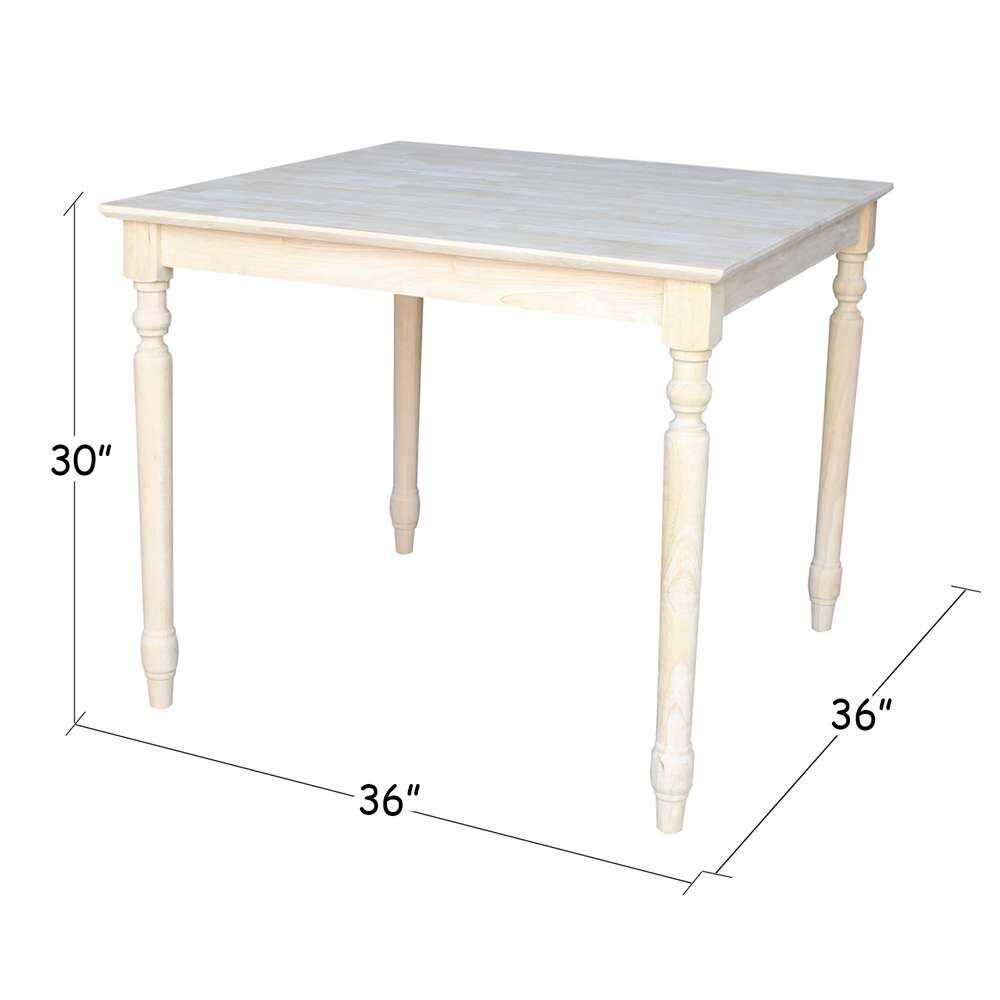 International Concepts - Solid Wood Top Table - Turned Legs - K-3636-330T view 2