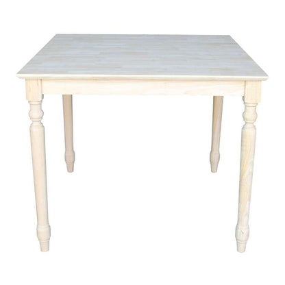 International Concepts - Solid Wood Top Table - Turned Legs - K-3636-330T view 3