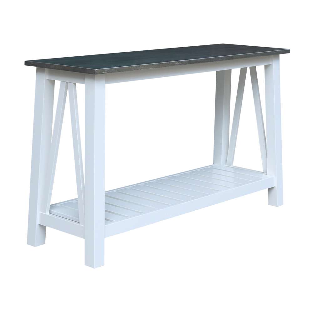 International Concepts - Surrey Console/Sofa Table in White/Heather Gray Finish - OT05-16S view 1