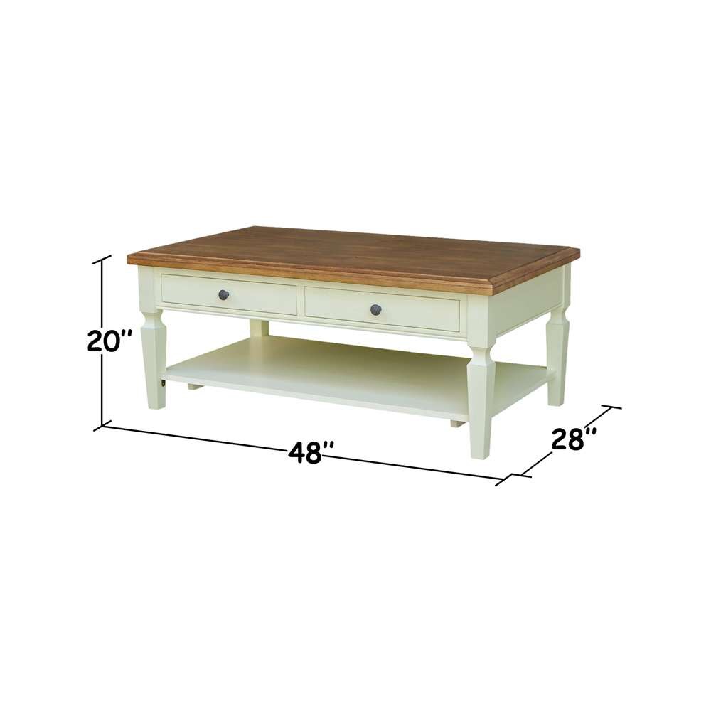 International Concepts - Vista Coffee Table in Hickory/Shell Finish - OT79-15C view 3