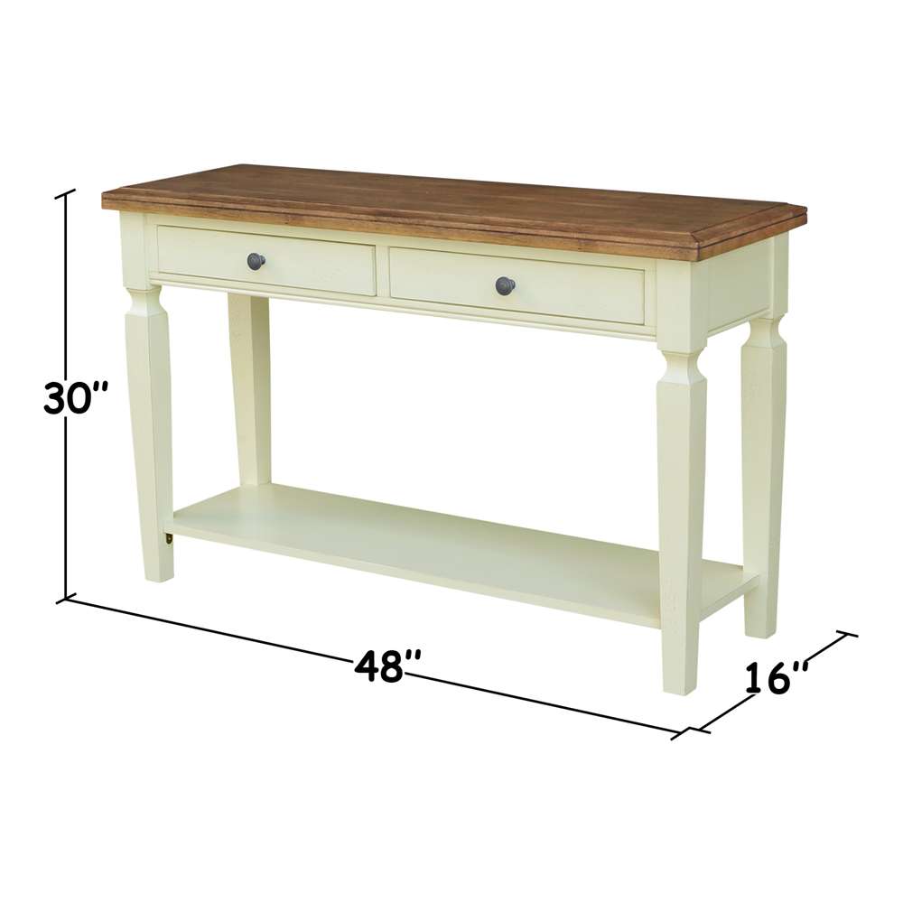 International Concepts - Vista Console/Sofa Table in Hickory/Shell Finish - OT79-15S view 3