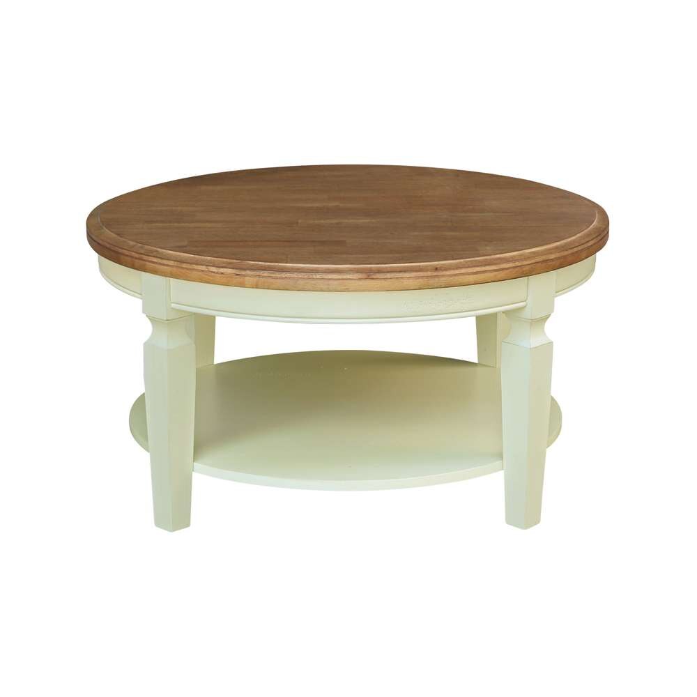 International Concepts - Vista Round Coffee Table in Hickory/Shell Finish - OT79-15CR view 3