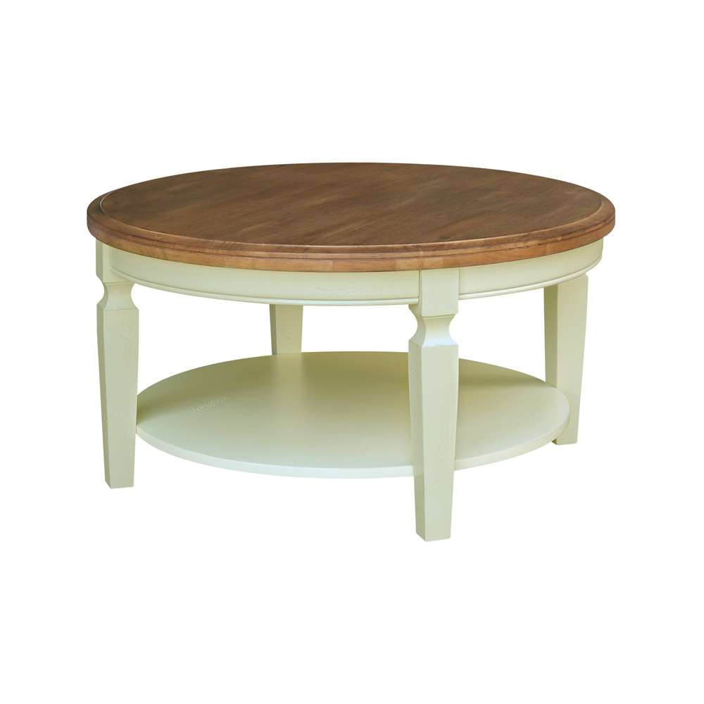 International Concepts - Vista Round Coffee Table in Hickory/Shell Finish - OT79-15CR view 5