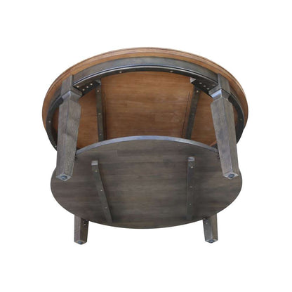 International Concepts - Vista Round Coffee Table in Hickory/Washed Coal Finish - OT45-15CR view 5